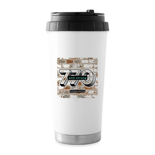 770 And Strong 16 oz Travel Mug - white