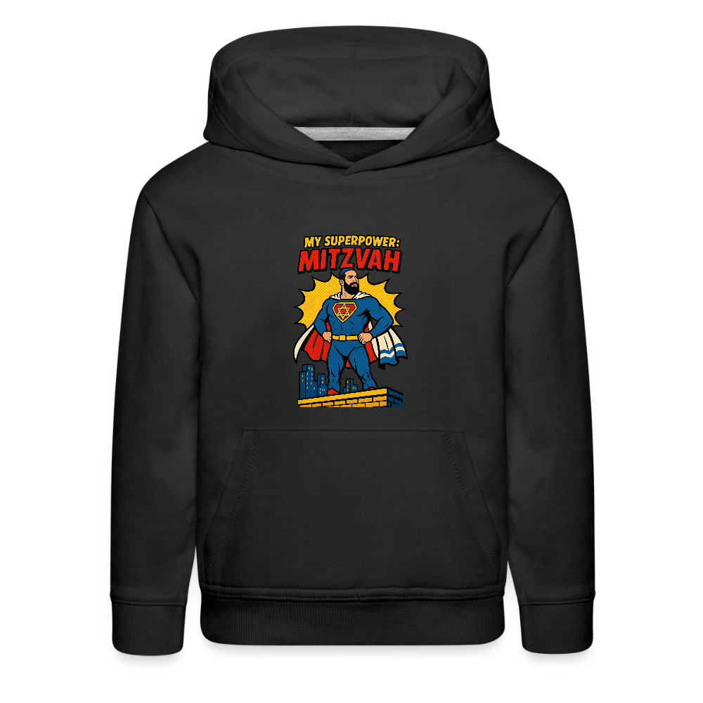 My Superpower: Mitzvah Kids‘ Premium Hoodie - black