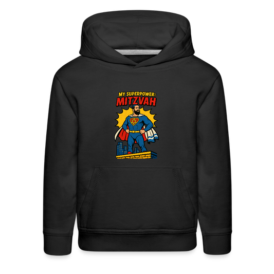 My Superpower: Mitzvah Kids‘ Premium Hoodie - black