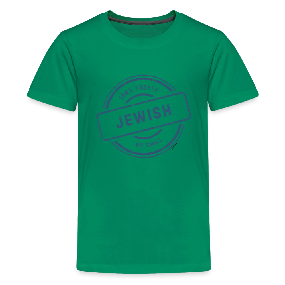 100% Jewish Kids' Premium T-Shirt - kelly green