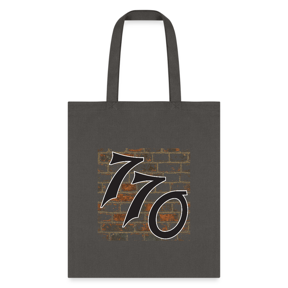 770 Brick Wall Tote Bag - charcoal