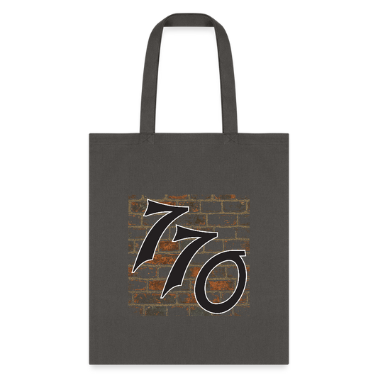 770 Brick Wall Tote Bag - charcoal