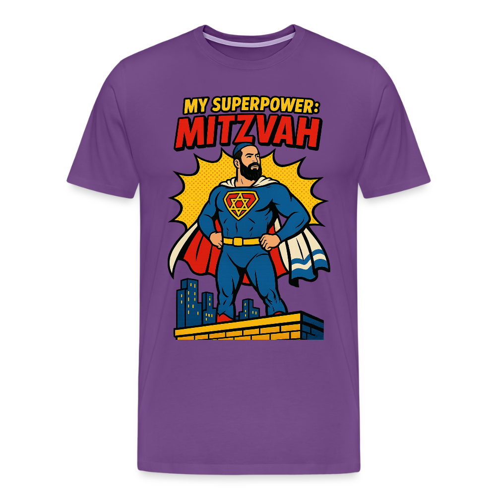 My Superpower: Mitzvah Men's Premium T-Shirt - purple