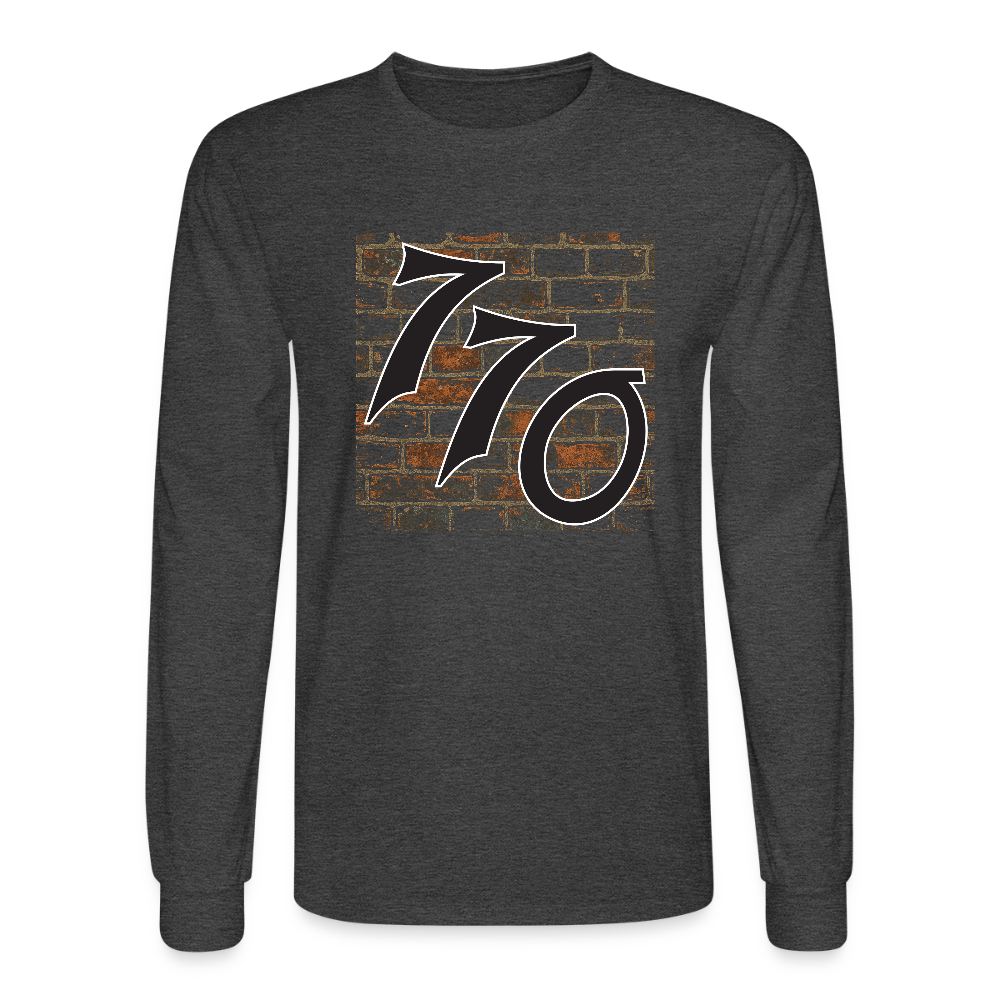 770 Brick Wall Men's Long Sleeve T-Shirt - heather black