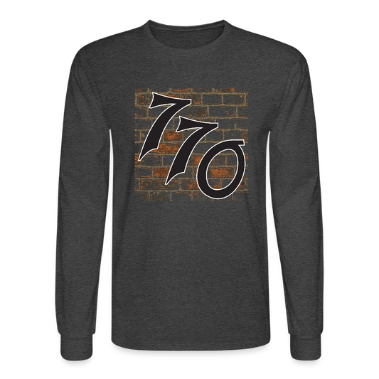 770 Brick Wall Men's Long Sleeve T-Shirt - heather black