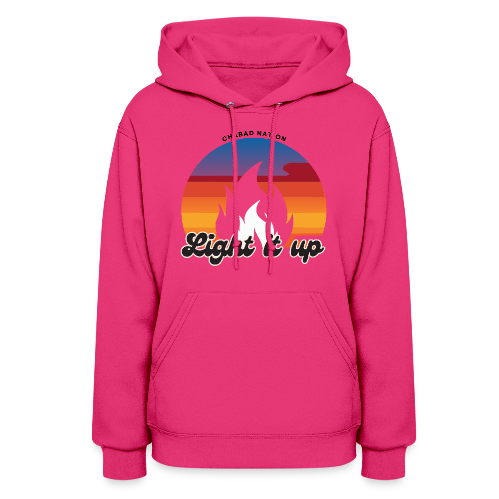 Light It Up Women's Hoodie - fuchsia