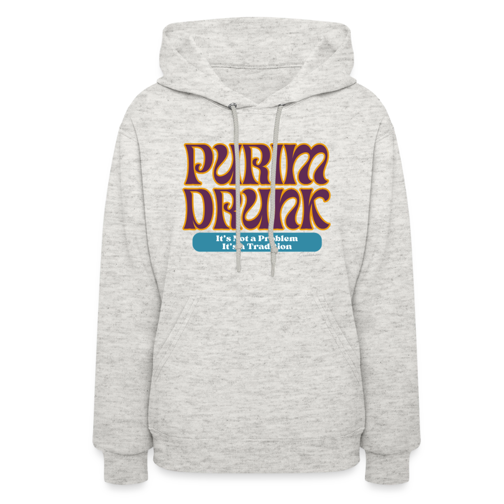 Purim Drunk Women's Hoodie - heather oatmeal