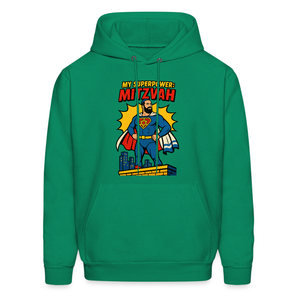 My Superpower: Mitzvah Men's Hoodie - kelly green