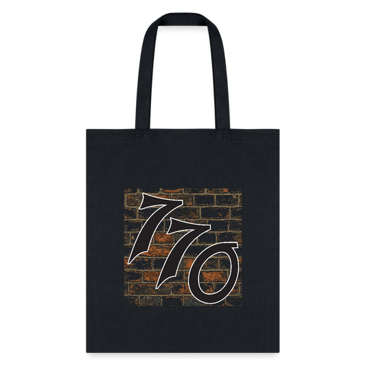 770 Brick Wall Tote Bag - black