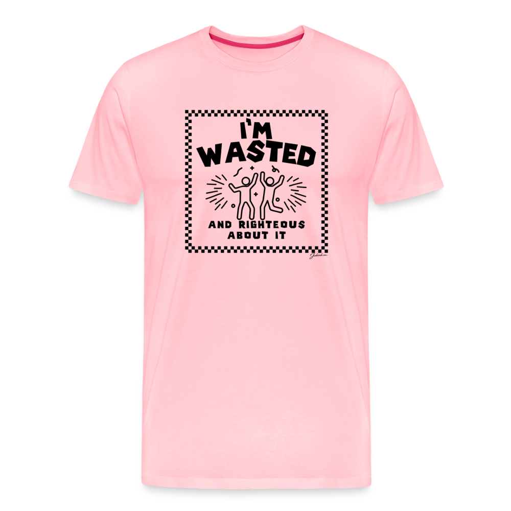 Wasted & Righteous Men's Premium T-Shirt - pink