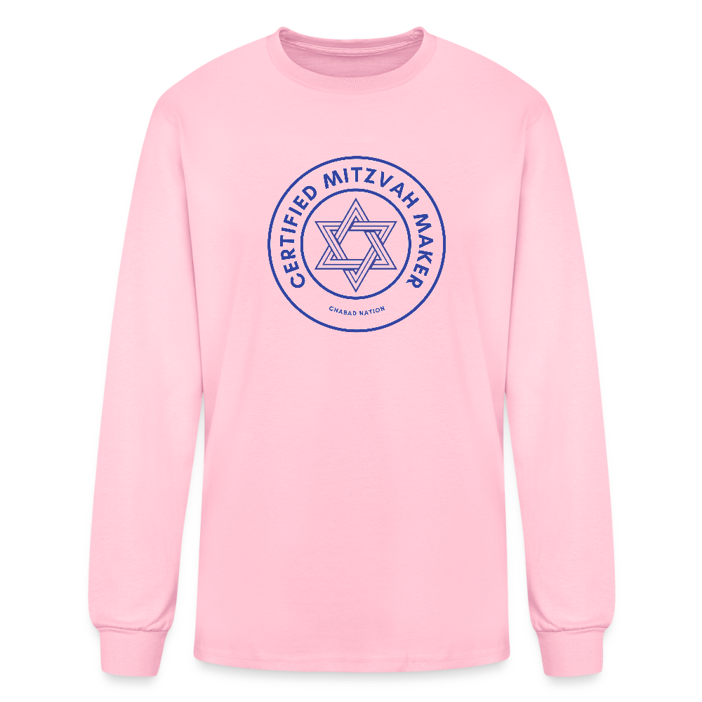 Certified Mitzvah Maker Men's Long Sleeve T-Shirt - pink