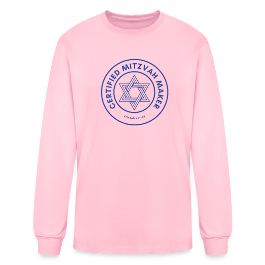 Certified Mitzvah Maker Men's Long Sleeve T-Shirt - pink