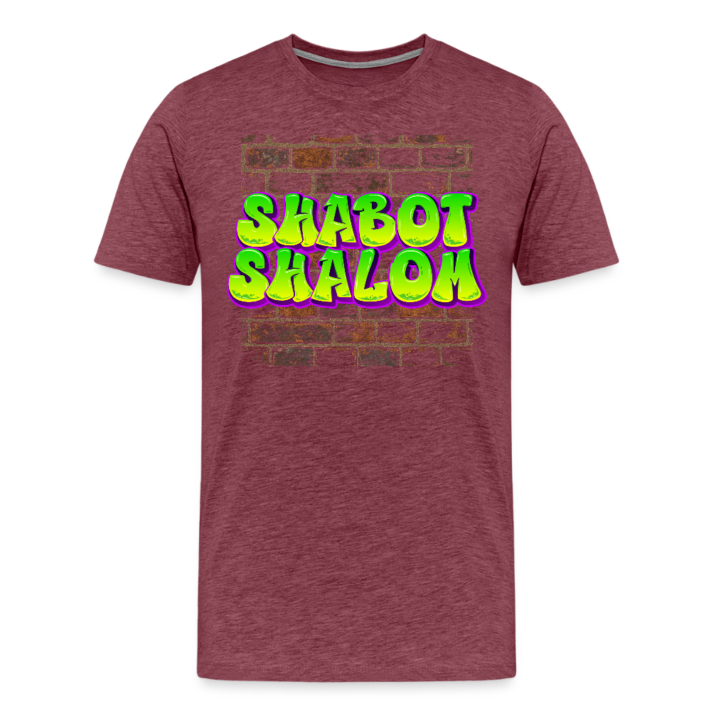 Shabot Shalom Brick 770 Graffiti Men's Premium T-Shirt - heather burgundy