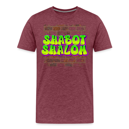 Shabot Shalom Brick 770 Graffiti Men's Premium T-Shirt - heather burgundy