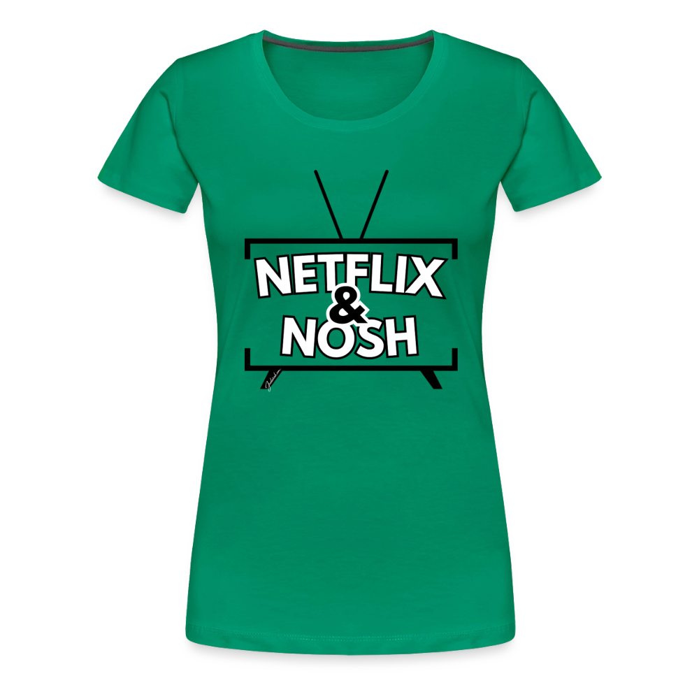 Netflix & Nosh Women’s Premium T-Shirt - kelly green
