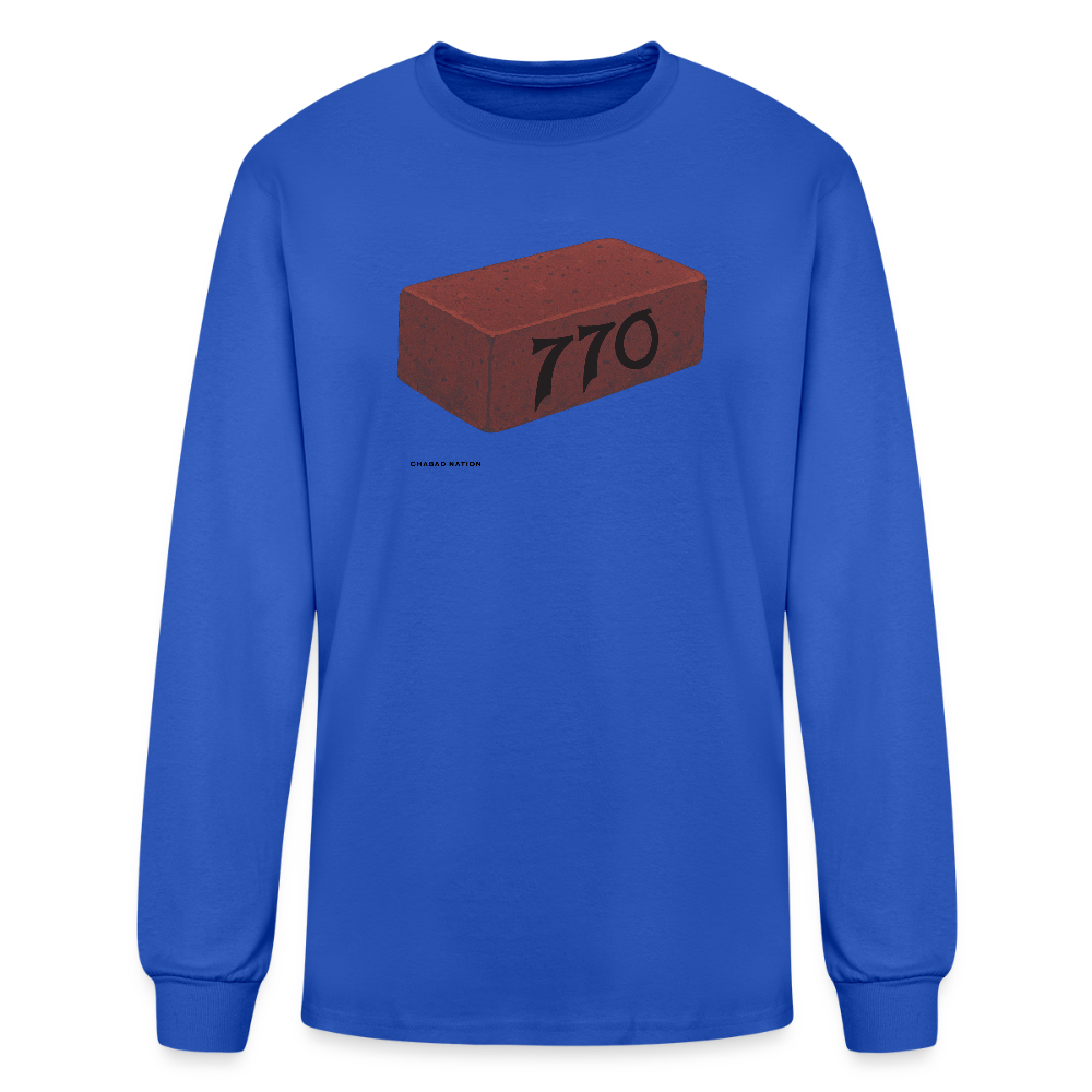 770 Solid Brick Men's Long Sleeve T-Shirt - royal blue