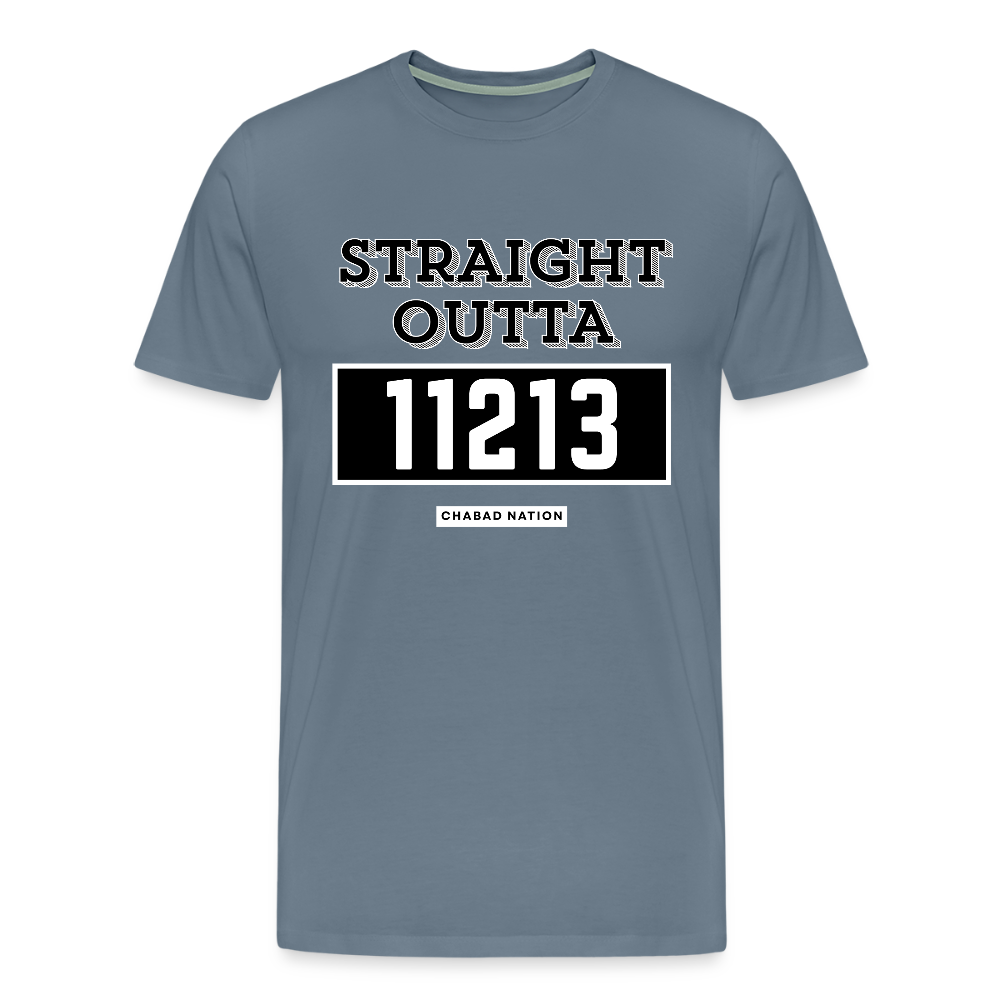 Straight Outta 11213 Men's Premium T-Shirt - steel blue