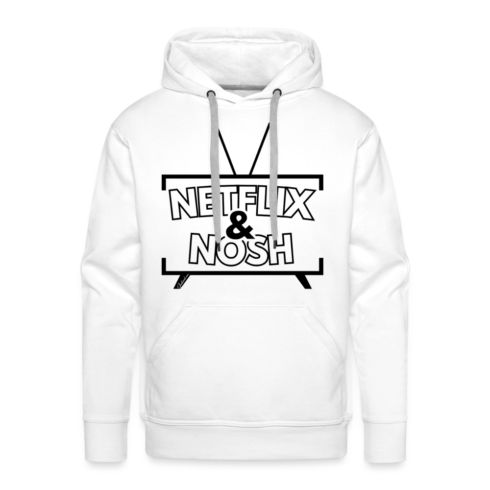 Netflix & Nosh Men’s Premium Hoodie - white
