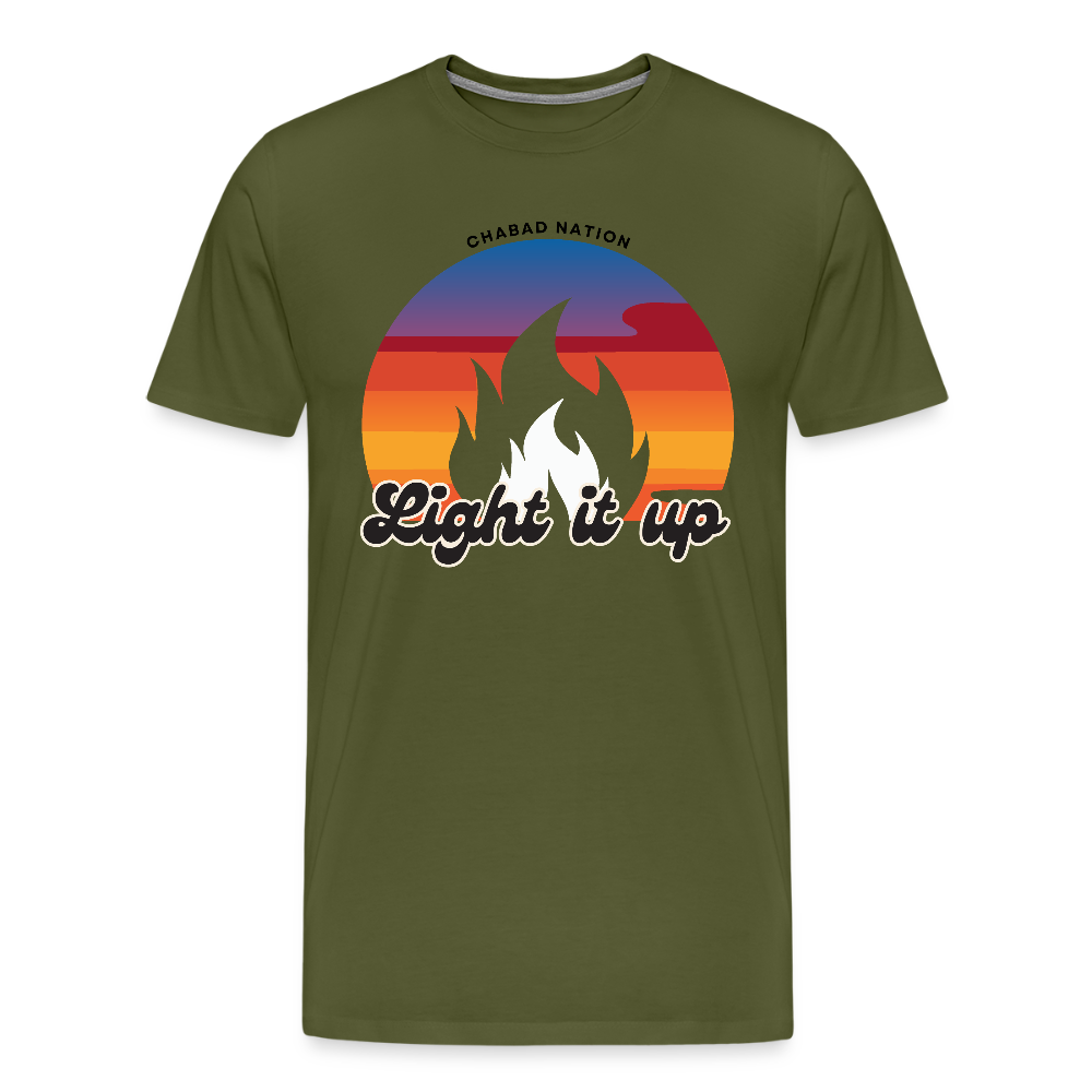 Light It Up Men's Premium T-Shirt - olive green