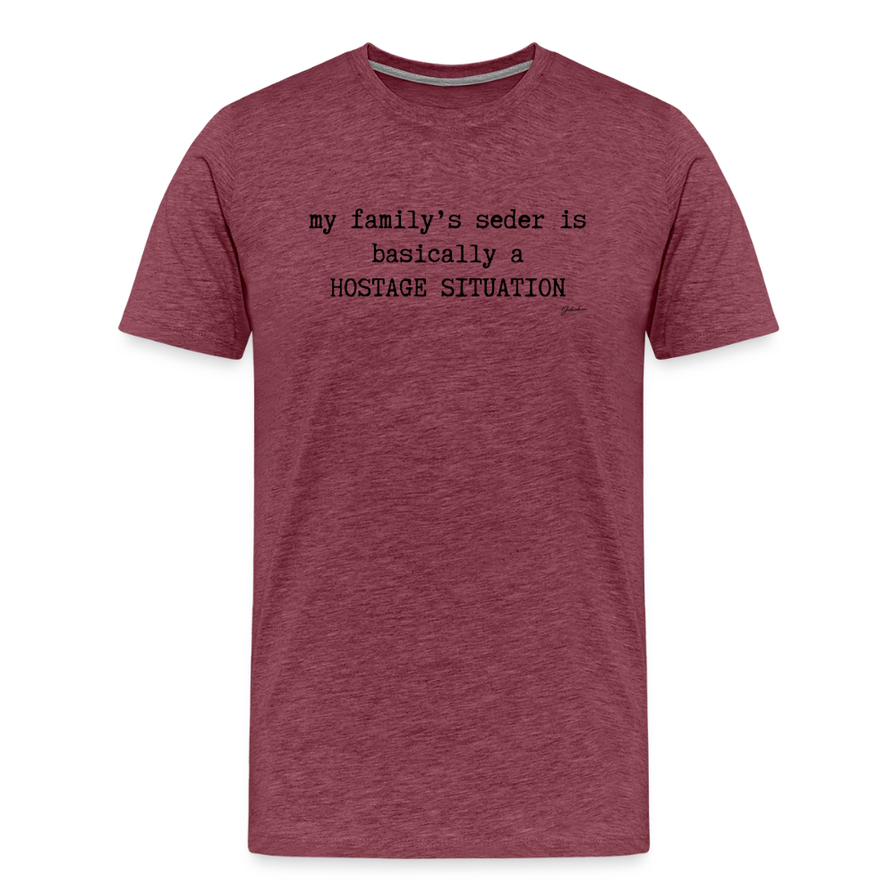 Seder Hostage Men's Premium T-Shirt - heather burgundy