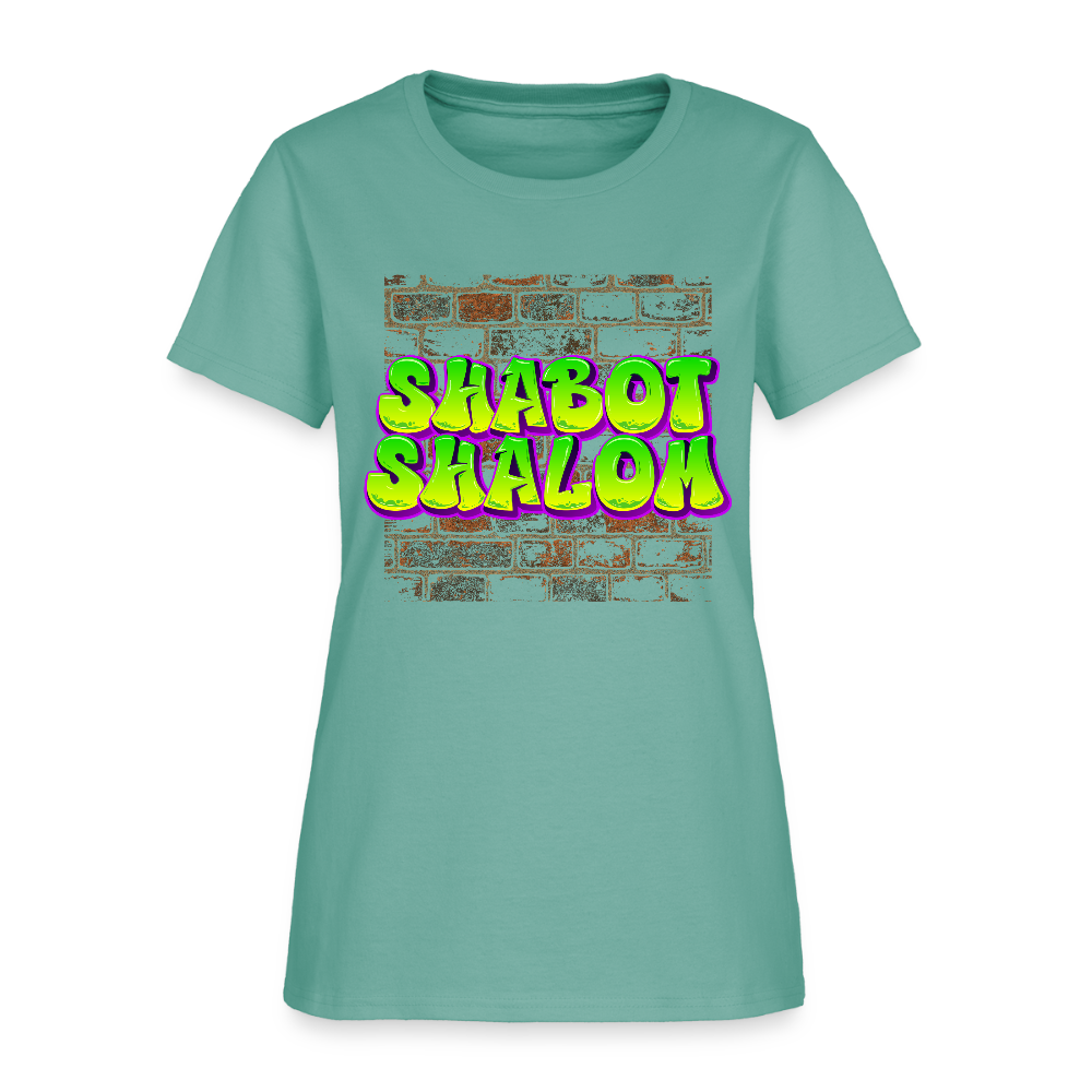 Shabot Shalom Brick 770 Graffiti Women's T-Shirt - aquatic