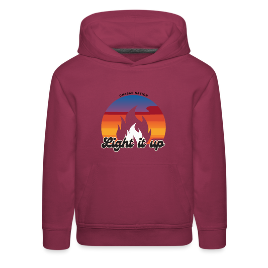 Light It Up Kids‘ Premium Hoodie - burgundy