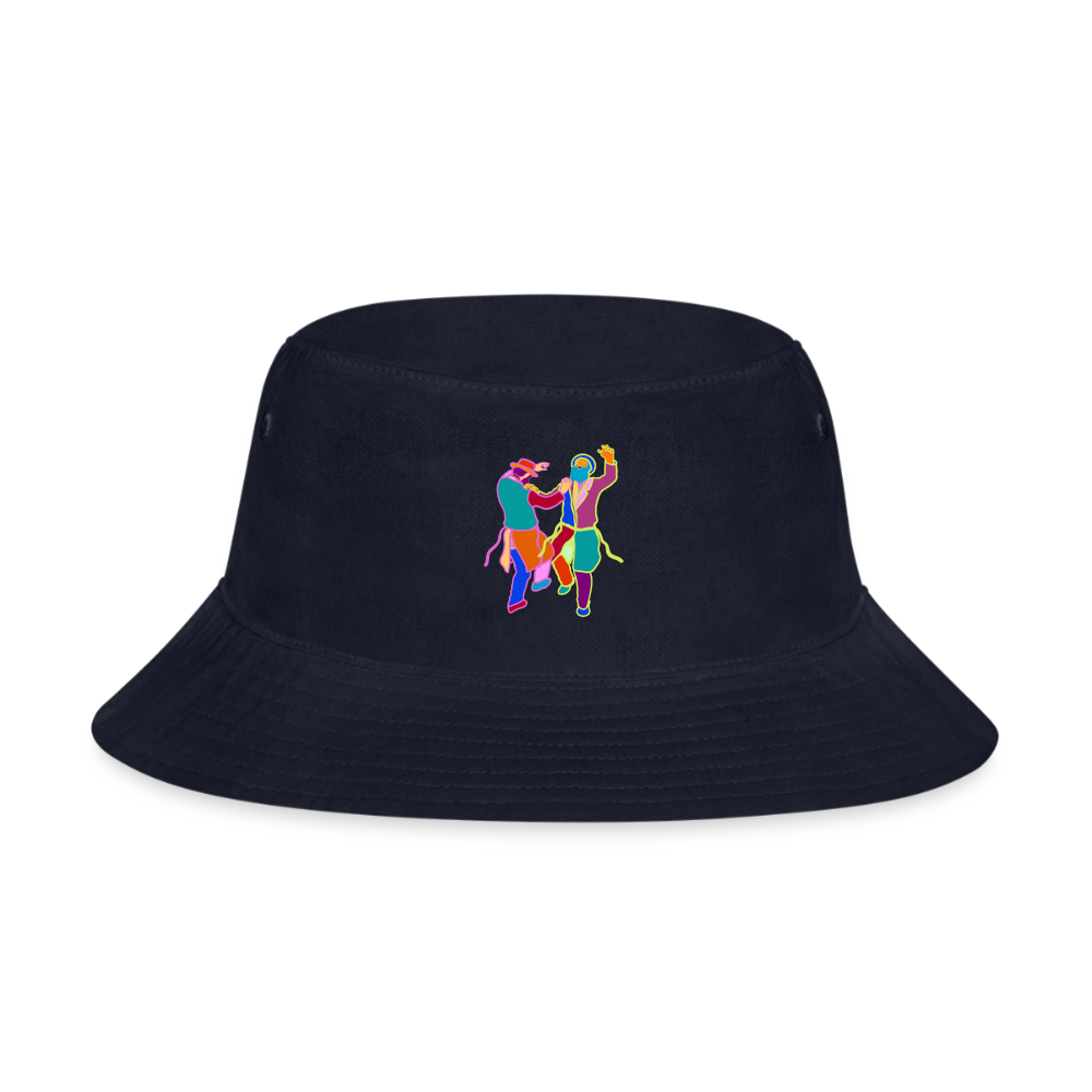 Colorful Dancing Rabbis Bucket Hat - navy