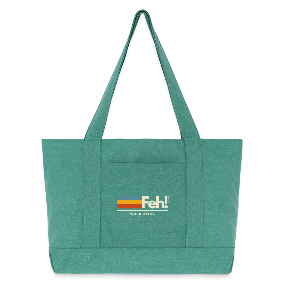 Feh! Cotton Pigment Dyed Tote Bag - mermaid green