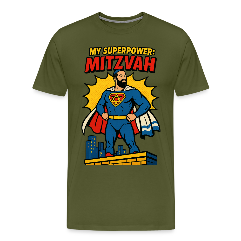 My Superpower: Mitzvah Men's Premium T-Shirt - olive green