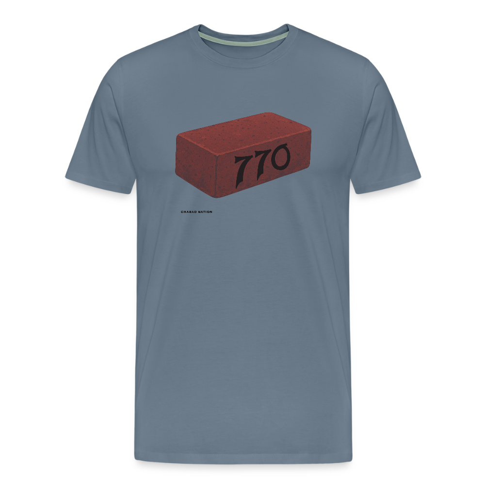 770 Solid Brick Men's Premium T-Shirt - steel blue