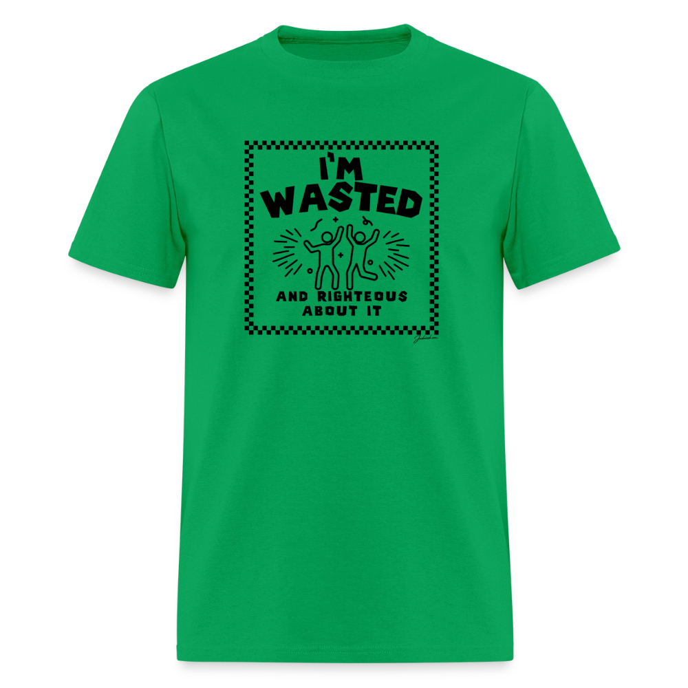 Wasted & Righteous Men's T-Shirt | GILDAN 5000 - bright green