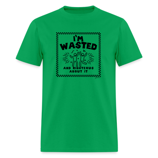 Wasted & Righteous Men's T-Shirt | GILDAN 5000 - bright green
