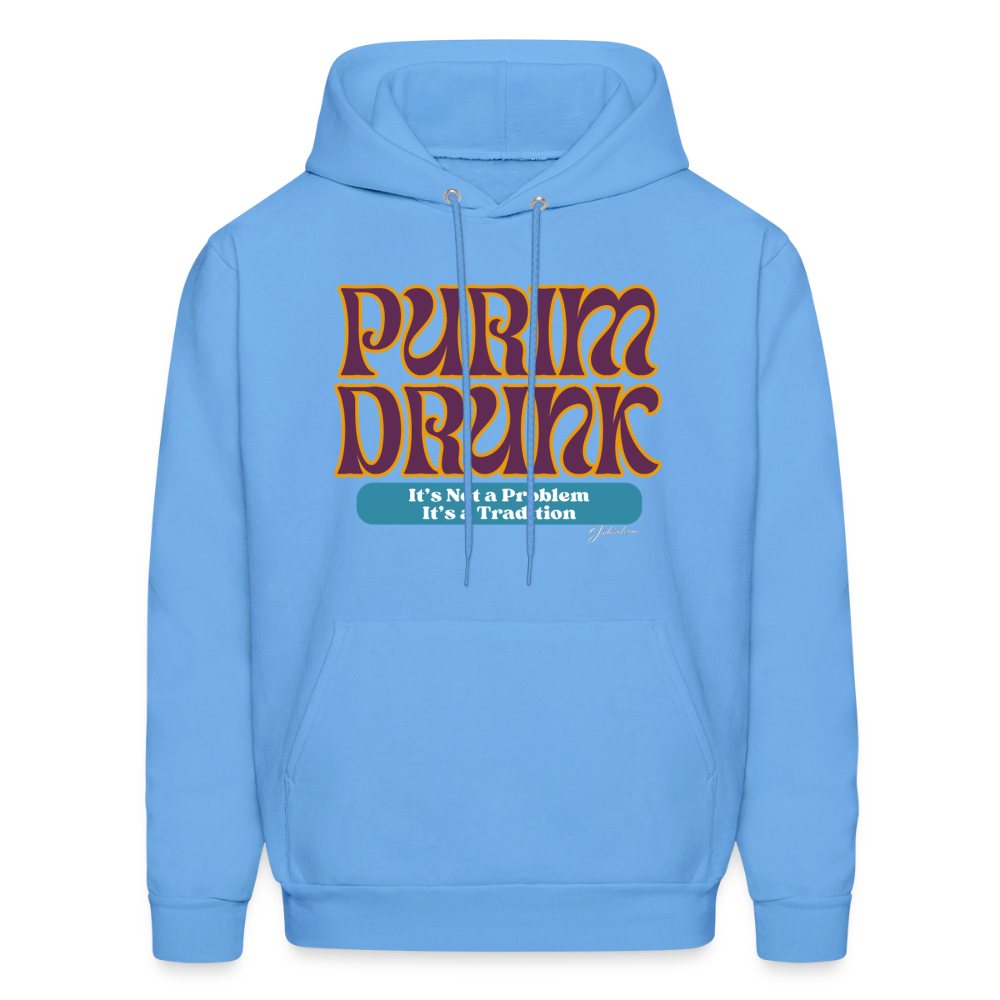 Purim Drunk Men's Hoodie - carolina blue