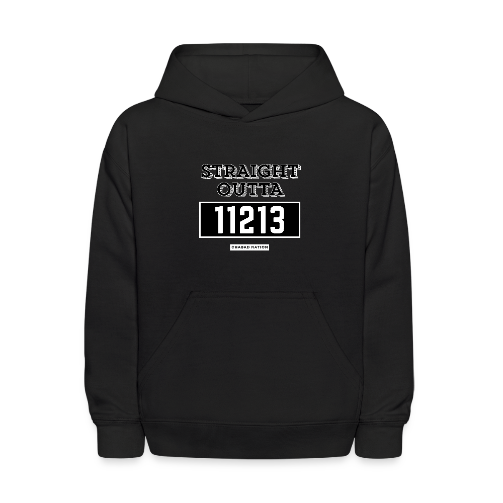 Straight Outta 11213 Kids' Hoodie - black