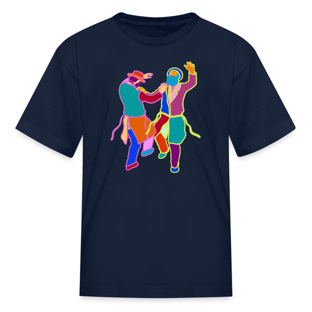 Colorful Dancing Rabbis Kids' T-Shirt - navy