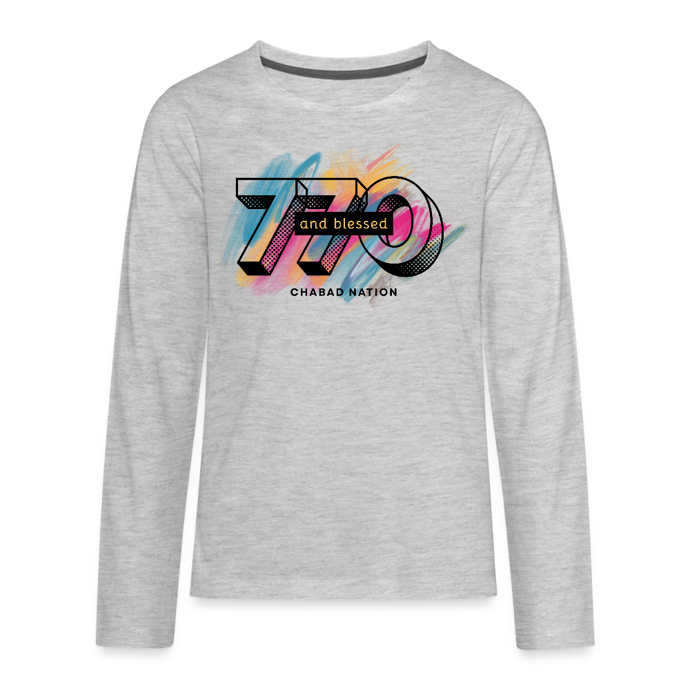 770 And Blessed Kids' Premium Long Sleeve T-Shirt - heather gray