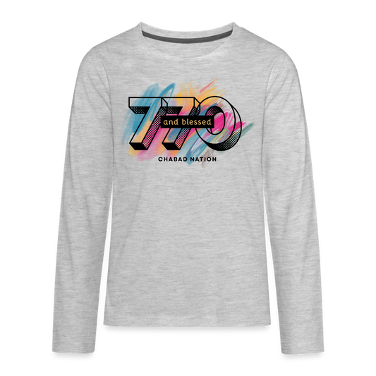 770 And Blessed Kids' Premium Long Sleeve T-Shirt - heather gray
