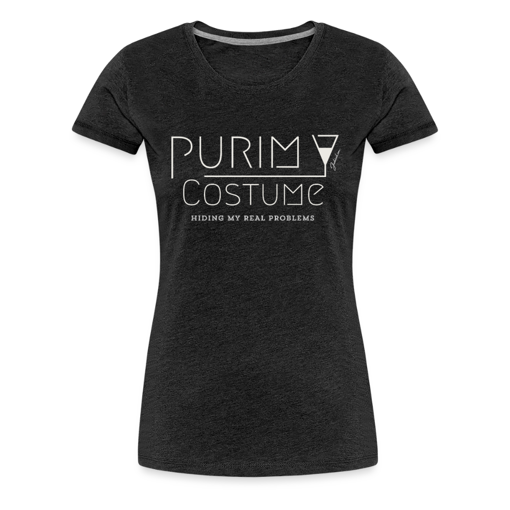 Purim Costume Women’s Premium T-Shirt - charcoal grey