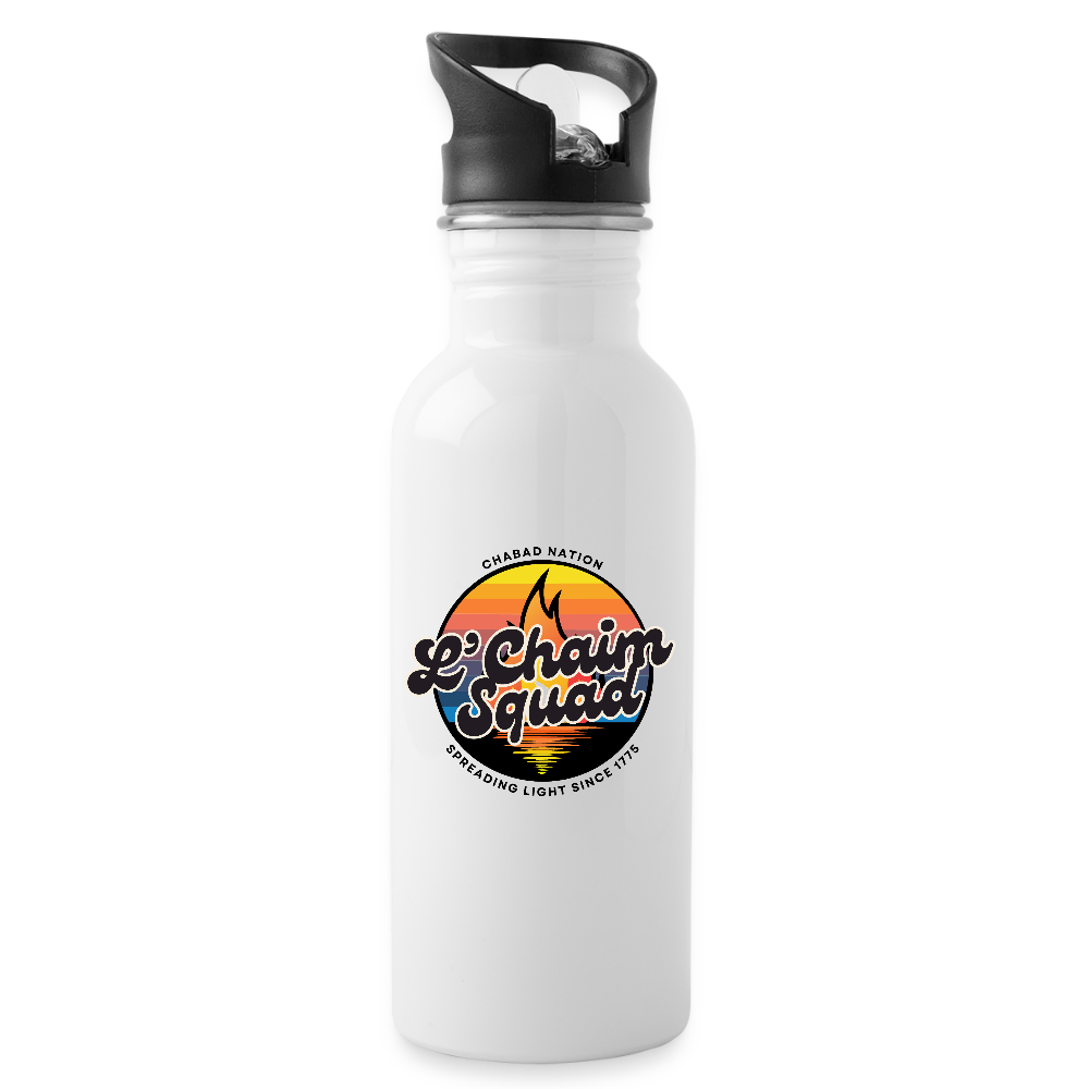 L’Chaim Squad – Spreading Light Water Bottle - white