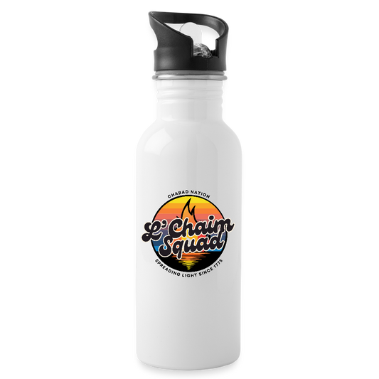 L’Chaim Squad – Spreading Light Water Bottle - white