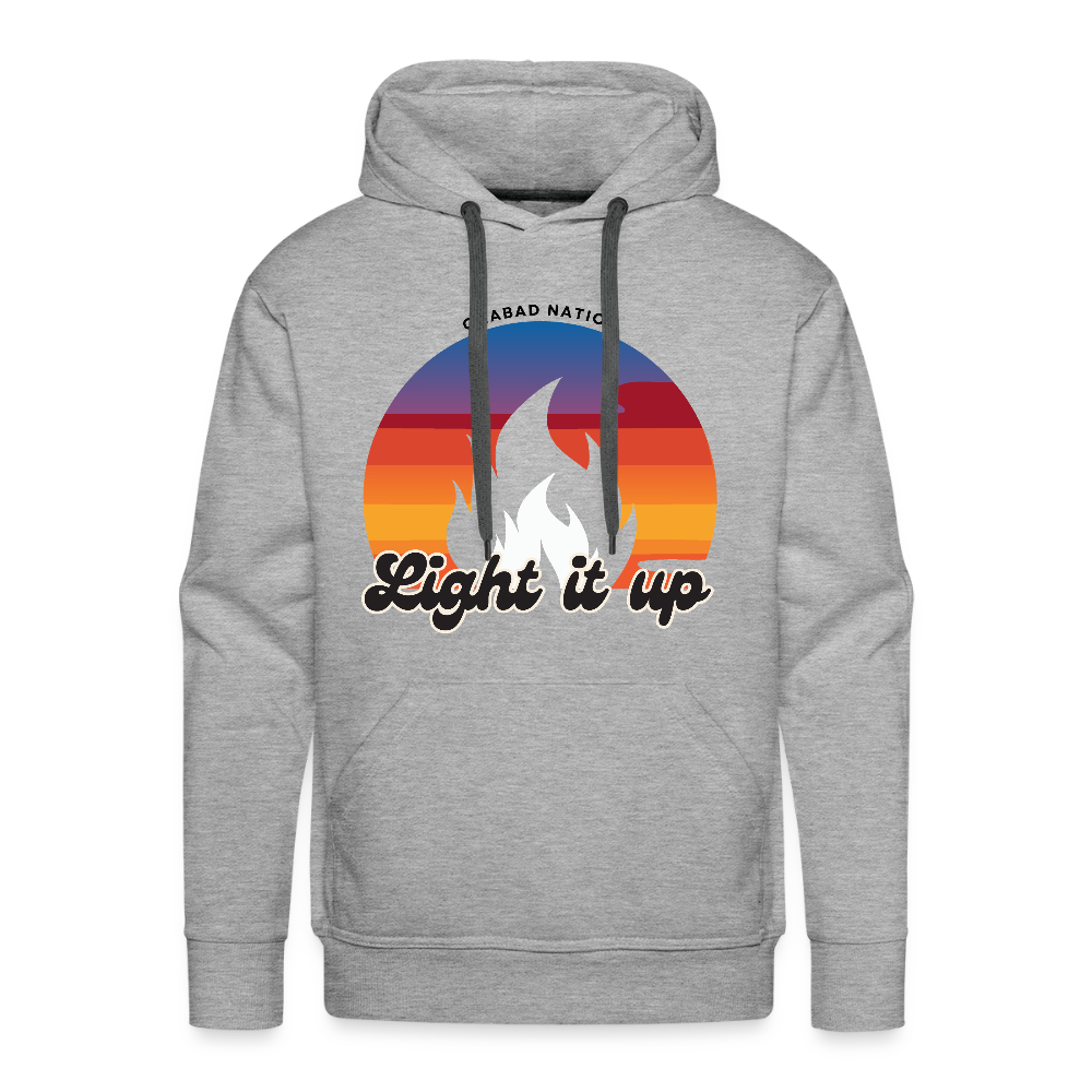 Light It Up Men’s Premium Hoodie - heather grey