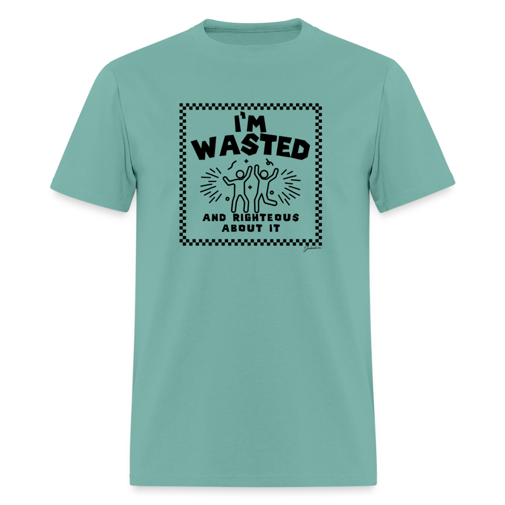 Wasted & Righteous Men's T-Shirt | GILDAN 5000 - aquatic