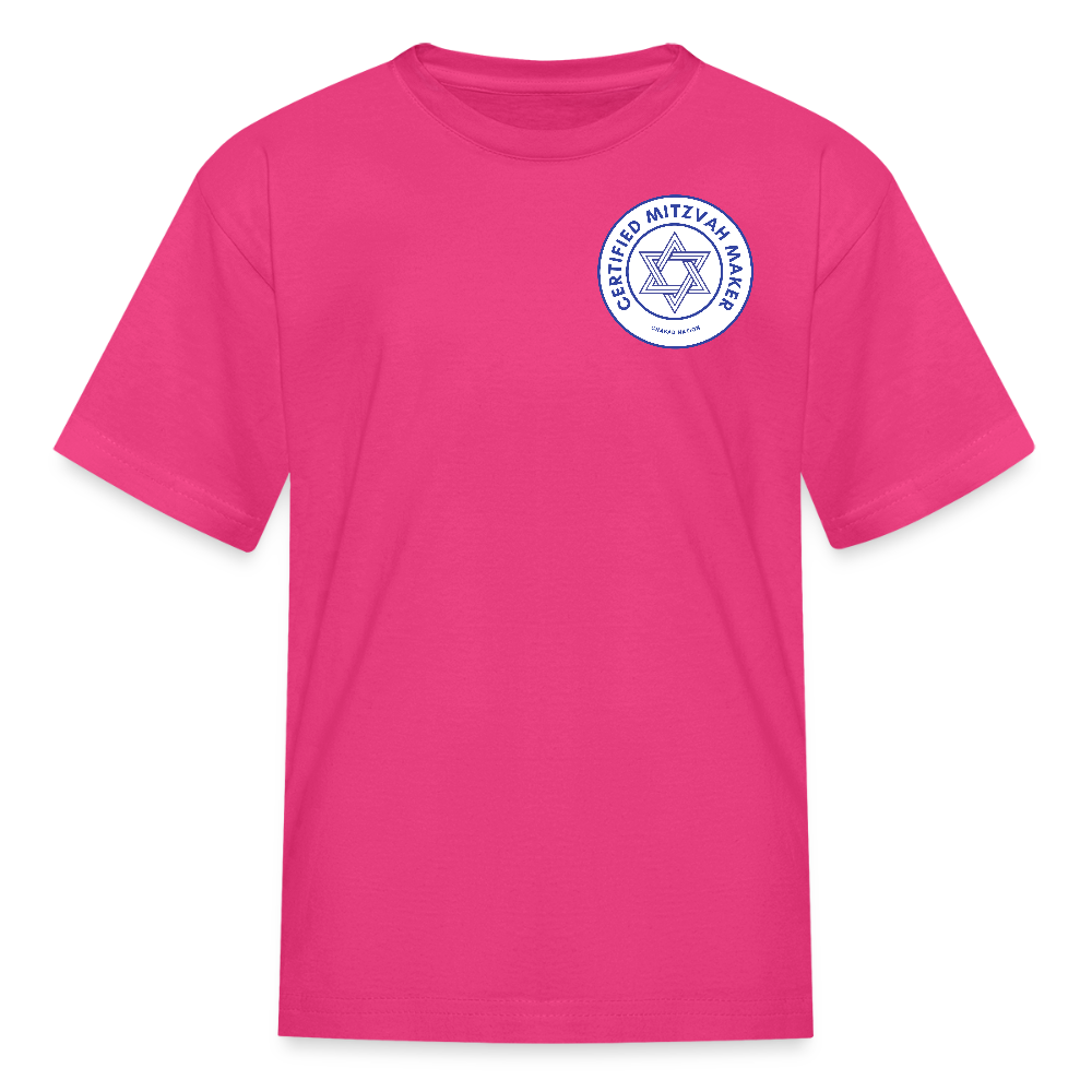 Certified Mitzvah Maker Badge Kids' T-Shirt - fuchsia