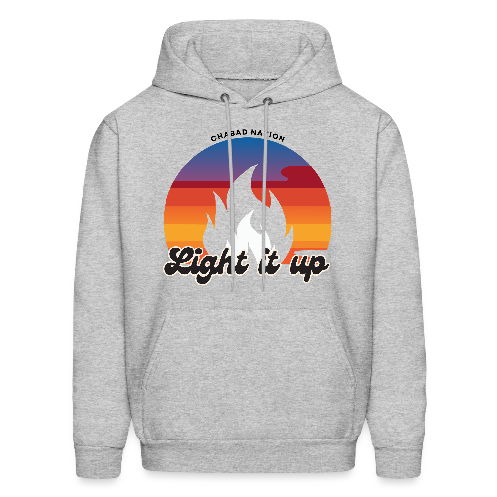 Light It Up Men's Hoodie - heather gray