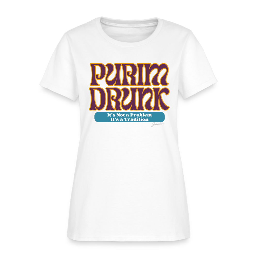 Purim Drunk Women's T-Shirt - white