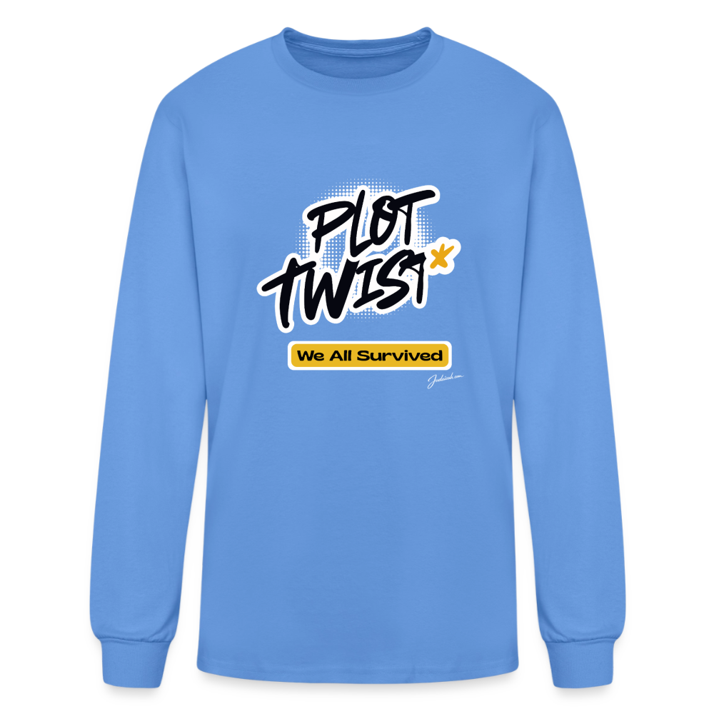 Plot Twist Men's Long Sleeve T-Shirt - carolina blue