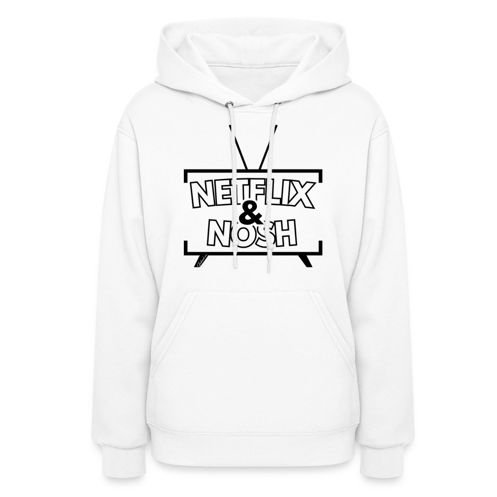 Netflix & Nosh Women's Hoodie - white