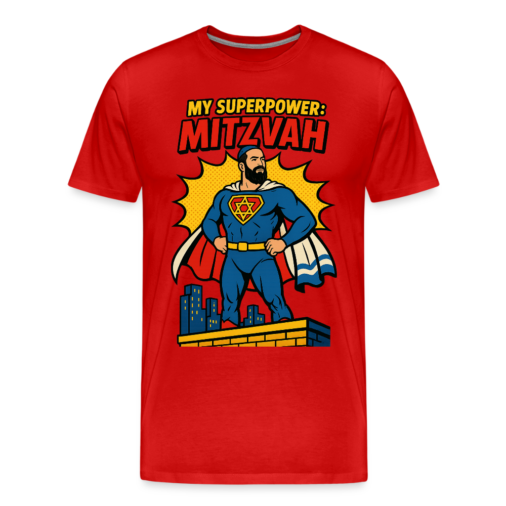 My Superpower: Mitzvah Men's Premium T-Shirt - red
