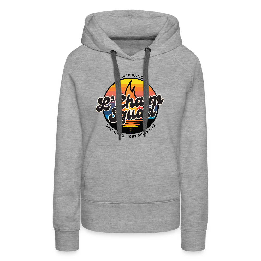 L’Chaim Squad – Spreading Light Women’s Premium Hoodie - heather grey