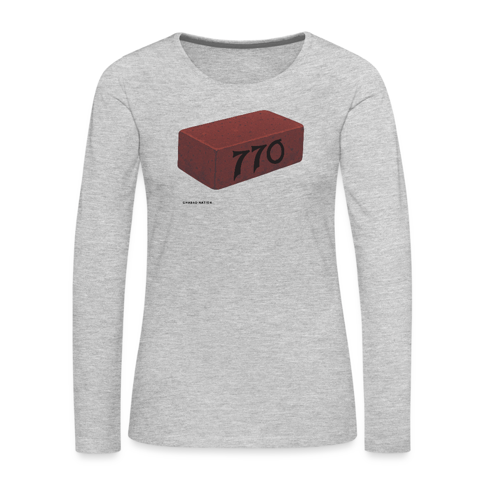 770 Solid Brick Women's Premium Long Sleeve T-Shirt - heather gray